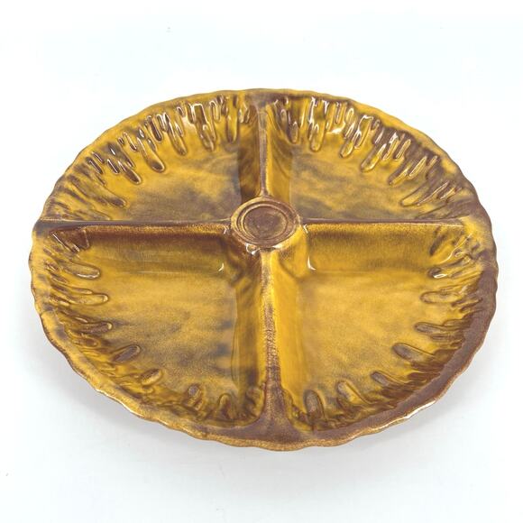 70s California USA pottery divided tray 1970s vintage - Picture 2 of 8